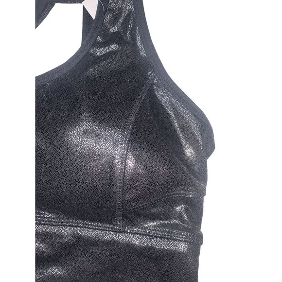 DSG Women's Black Metallic Sports Bra Racerback. Size Large - Picture 7 of 13